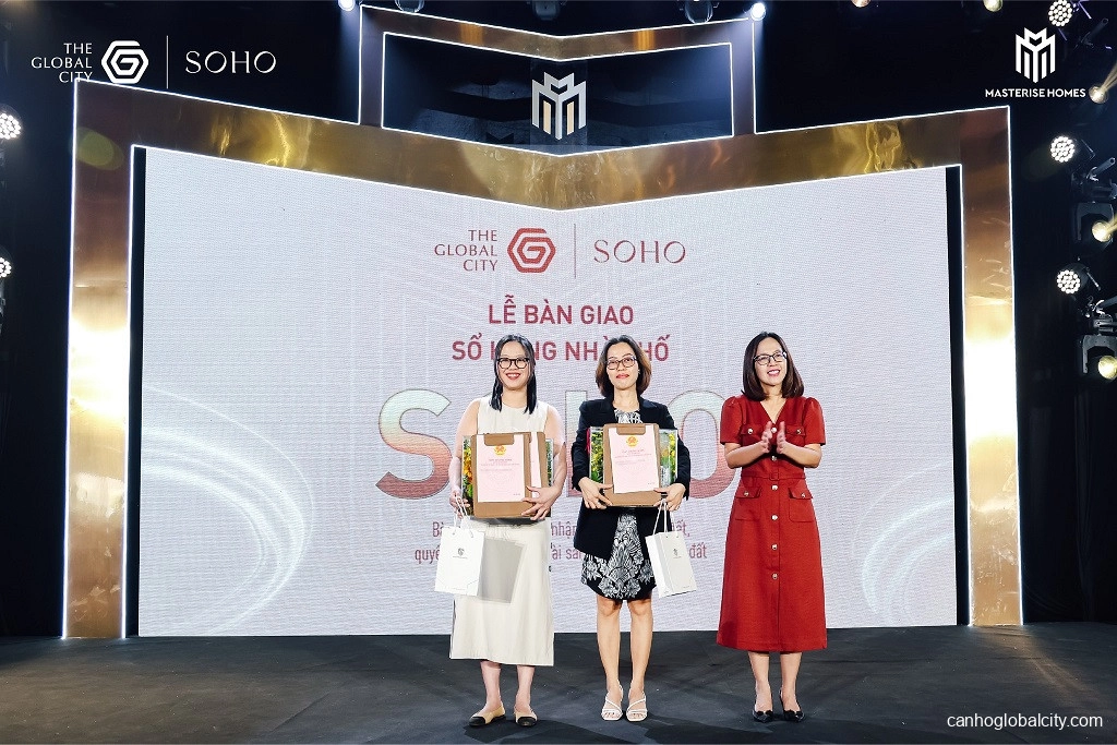 Bàn giao sổ hồng nhà phố SOHO The Global City Bàn giao sổ hồng nhà phố SOHO The Global City