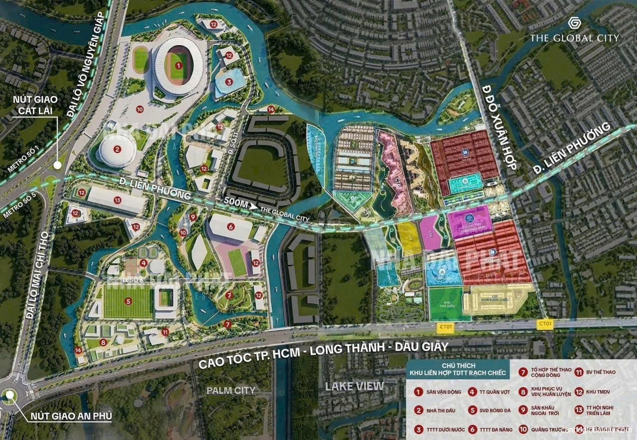 Quy hoạch chi tiết sân vận động Rạch Chiếc Quận 2