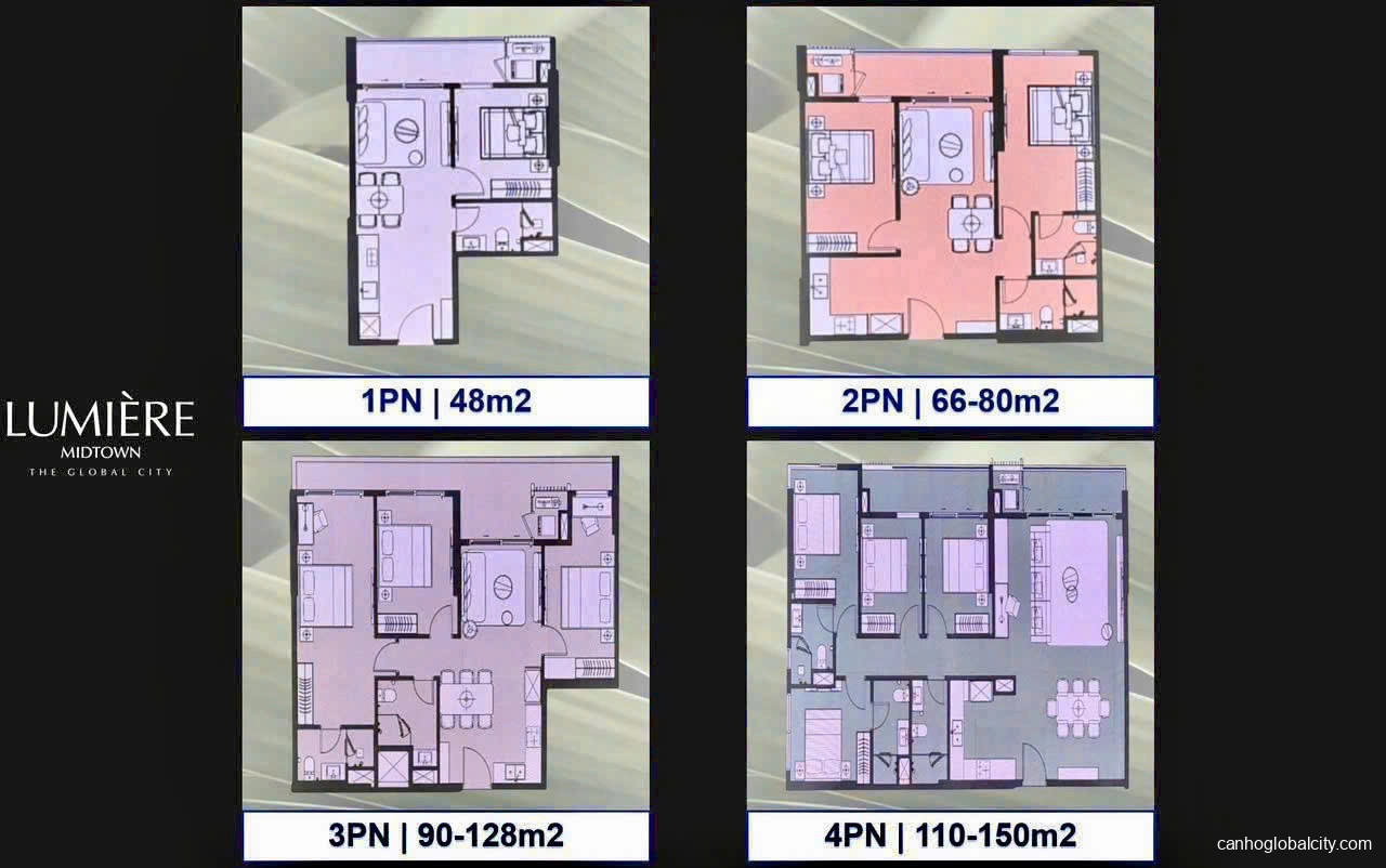 Mặt bằng dự án Lumière Midtown | Full Layout căn hộ Lumière Midtown