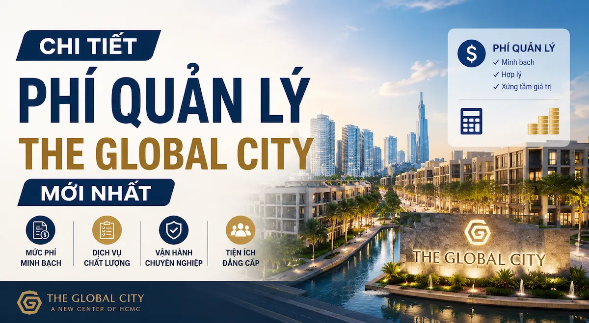 Phí quản lý The Global City - Chi tiết các phân khu căn hộ Masteri Grand View, Lumier Midtown và SOHO