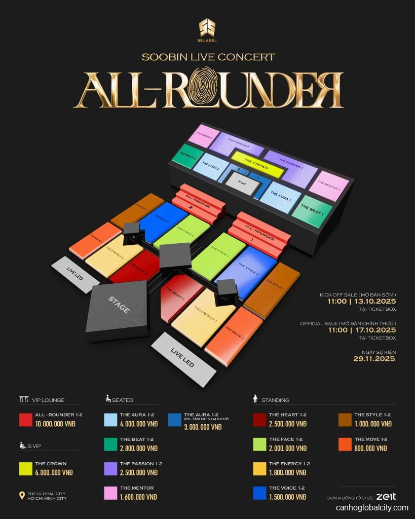 The Global City - Nơi diễn ra buổi Concert All- Rounder của Soobin 29/11 The Global City - Nơi diễn ra buổi Concert All- Rounder của Soobin 29/11