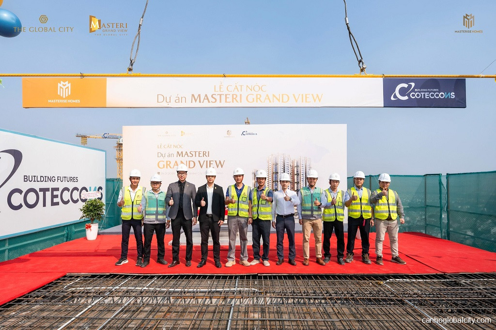 Tiến độ Masteri Grand View 2026: Chính thức cất nóc ngày 29/01